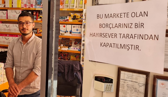 Bir de Eskil'e uğra mübarek! Hayırsever, Sultanhanı'nda 1 Milyon TL'lik veresiye defteri kapattı