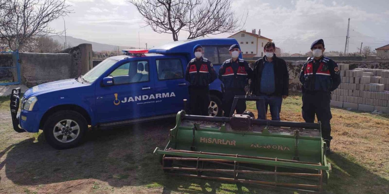 Çalınıp hurdacıya satılan tarım makinesini JASAS buldu