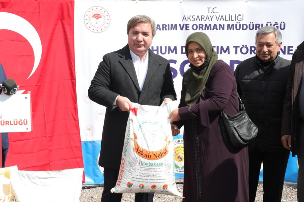 Aksaray’da çiftçilere 80 ton tohum dağıtıldı