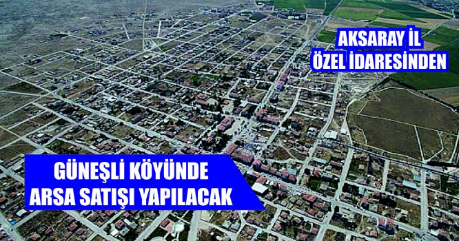 Eskil Güneşli Köyünde Arsalar Satılacak