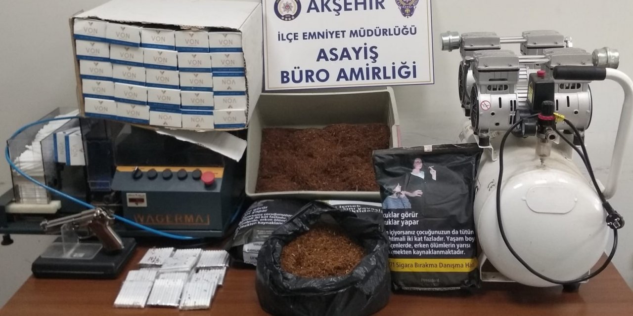 Akşehir’de kaçak sigara operasyonu