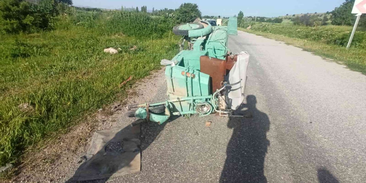 Konya’da üç tekerlekli motosiklet devrildi: 1 ölü