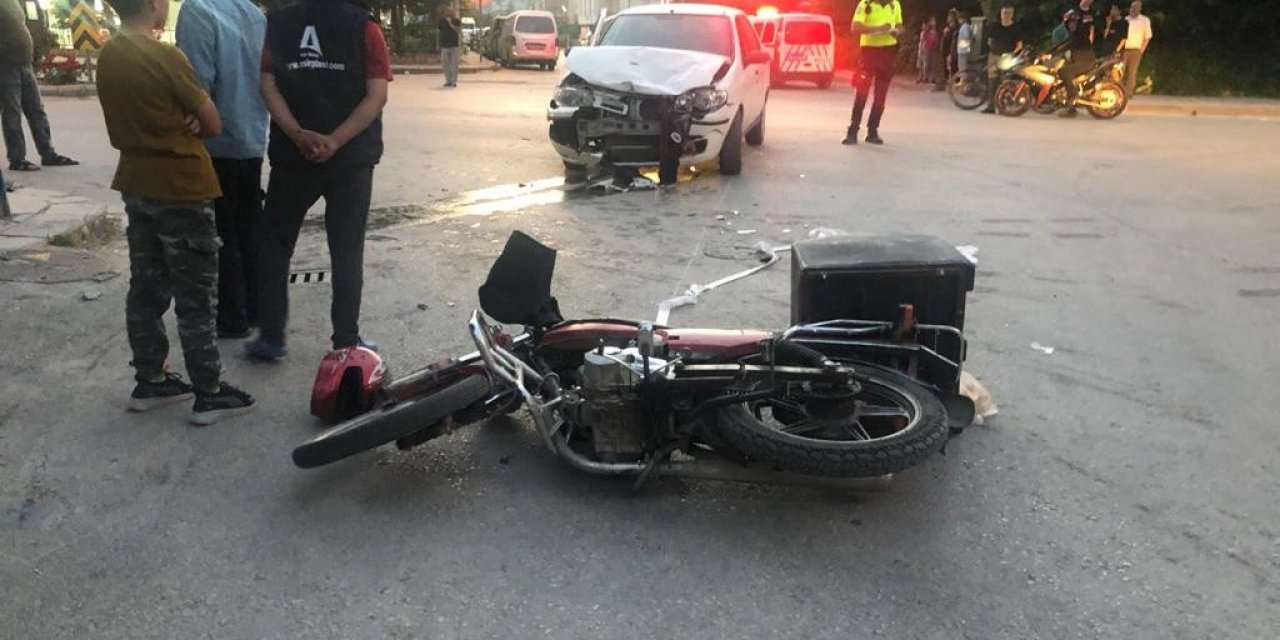 Konya’da otomobil ile motosiklet çarpıştı: 1 yaralı