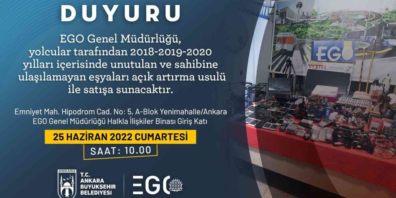 Toplu taşıma araçlarında unutulan eşyalar satışa çıkıyor