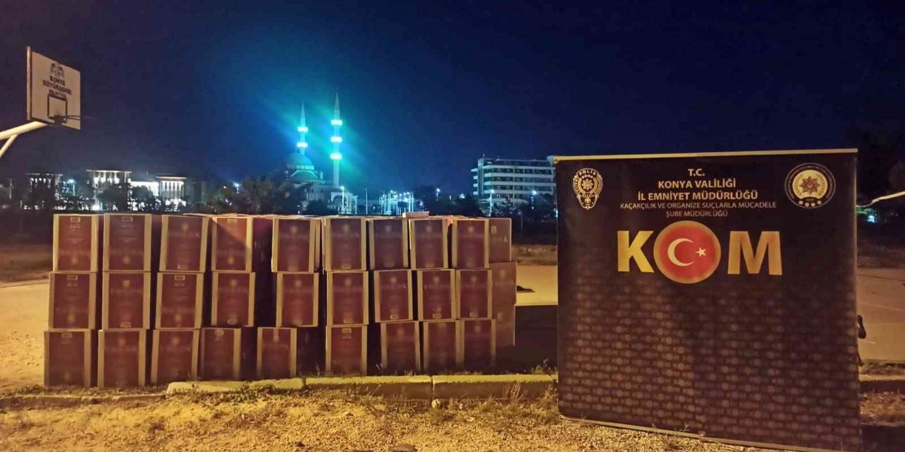Konya’da 4 milyon 600 adet kaçak makaron ele geçirildi