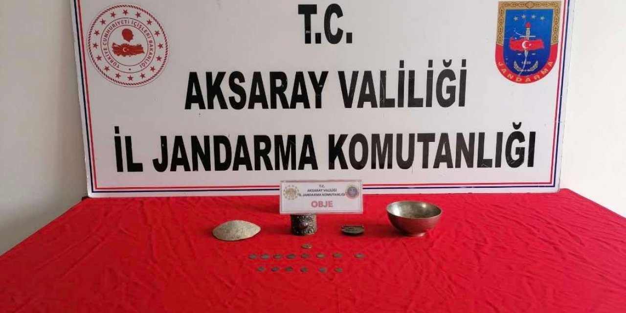 Satmak için getirdiği tarihi eserlerle jandarmaya yakalandı