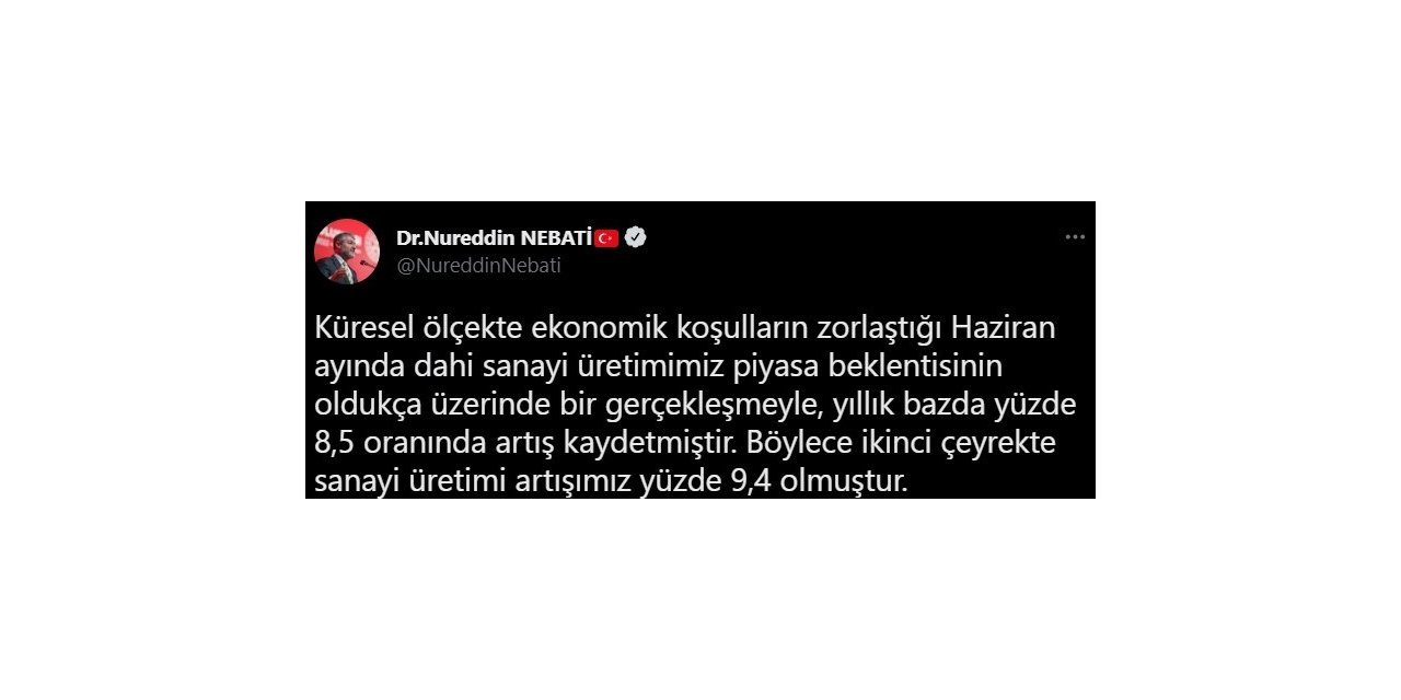 Bakan Nebati: “Türkiye ekonomi modelimiz meyvelerini vermeye devam edecek”