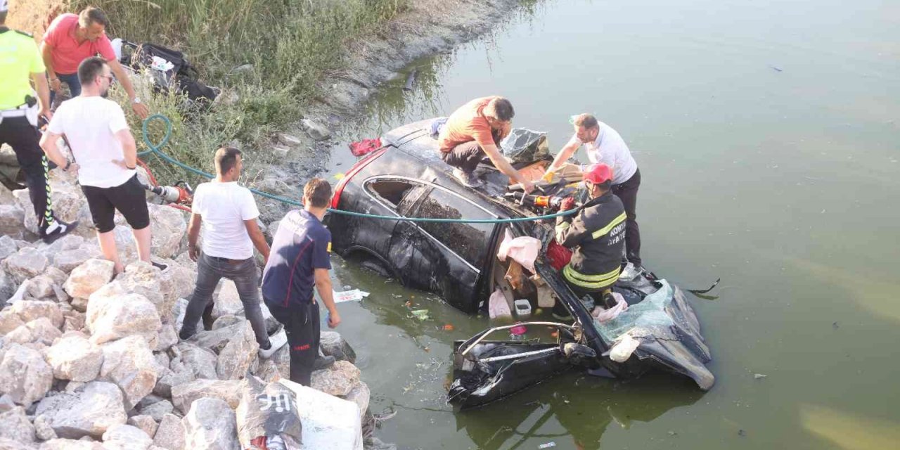 Kontrolden çıkan cip sulama kanalına uçtu: 1 ölü, 3 yaralı