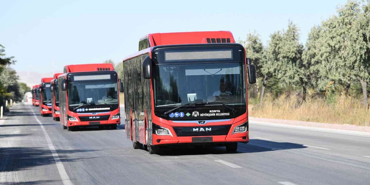 Konya Büyükşehir’in toplu ulaşım filosu yeni araçlarla güçleniyor