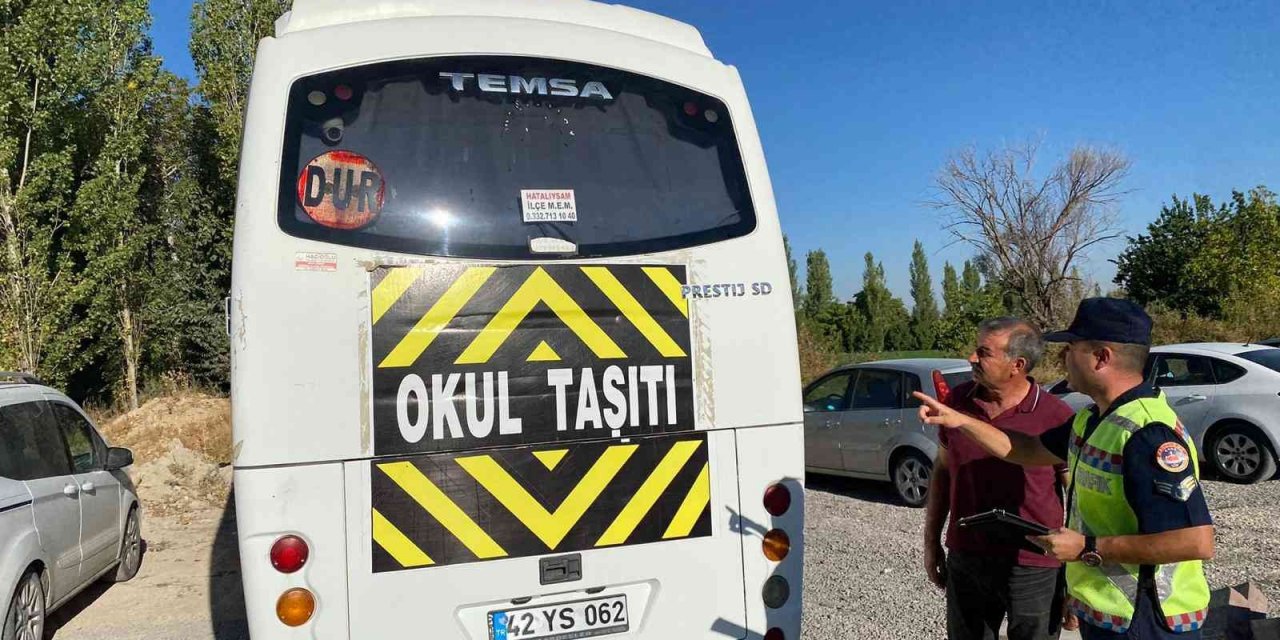 Ereğli’de jandarmadan okul servislerine denetim