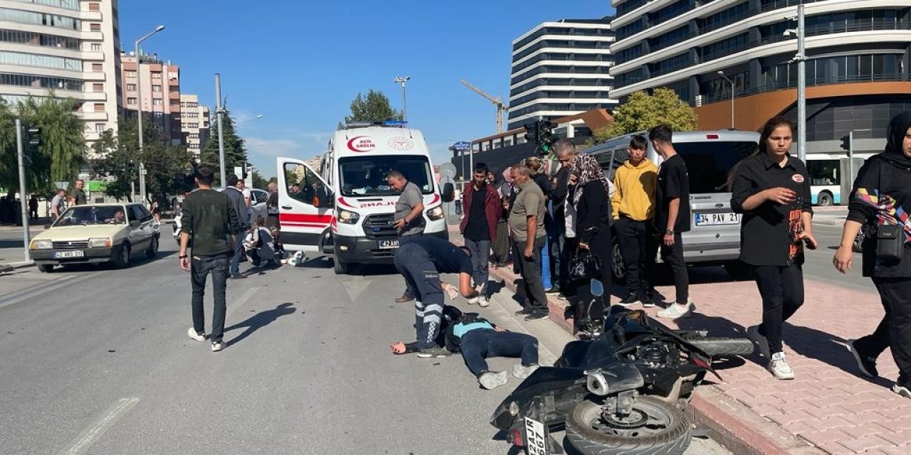 Konya’da motosikletler çarpıştı: 2 yaralı