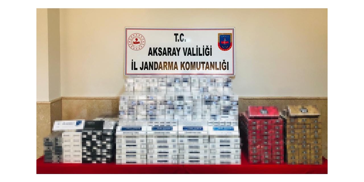 Aksaray’da jandarmadan kaçak sigara operasyonu