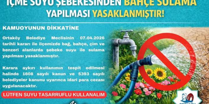 Eskil’de Su Alarmı: Ortaköy’deki Yasak Örnek Olabilir